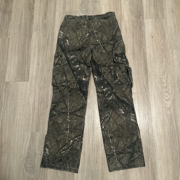 Green and Brown Cargo Jeans with Woodland Camouflage - Picture 4 of 4